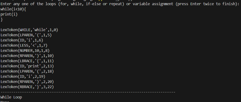 Interpreter for R programming language